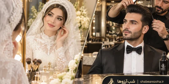 آرایشگاه ها و سالن های زیبایی و بهداشتی عروس و داماد مراسم عروسی